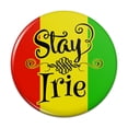 thumbnail image 1 of Stay Irie Rastafarian Flag Pinback Button Pin, 1 of 4