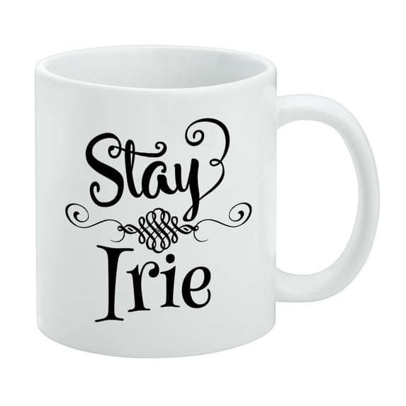 Stay Irie Rastafarian Flag White Mug