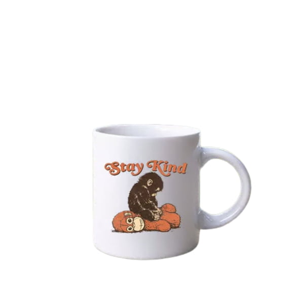 Stay Kind Baby Monkey Punch Team Punch The Monkey,Cute Monkey Ceramic Mug