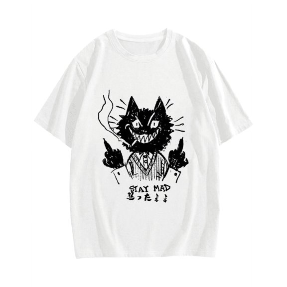 Stay Mad Cotton casual T-shirt