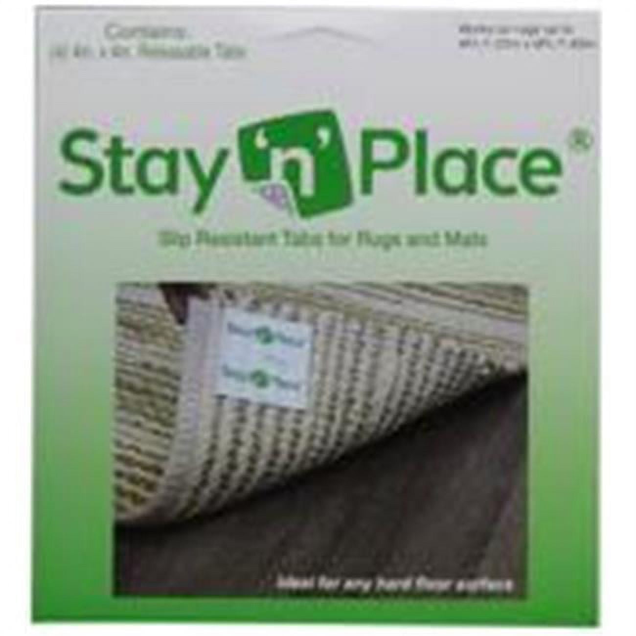 Stay 'n' Place Rug Slip Resistant Tabs 4 in. W X 4 in. L Cloth/Plastic