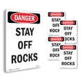 thumbnail image 1 of Stay Off Rocks OSHA Danger Aluminum Sign 14 Inch x 10 Inch - 5 Pack, 1 of 8