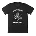 thumbnail image 1 of Stay Positive Humor Graphic Black Mens T-Shirt, 1 of 1