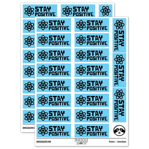 Sticker Science Atom Stay Positive Science Atom Proton Teacher Student School Sticker Set ...