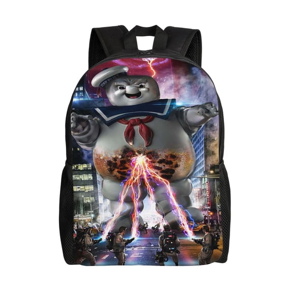 Stay Puft Ghostbusters Backpack Large Capacity Portable Backpack Lightweight Daypack Outdoor Travel Backpack