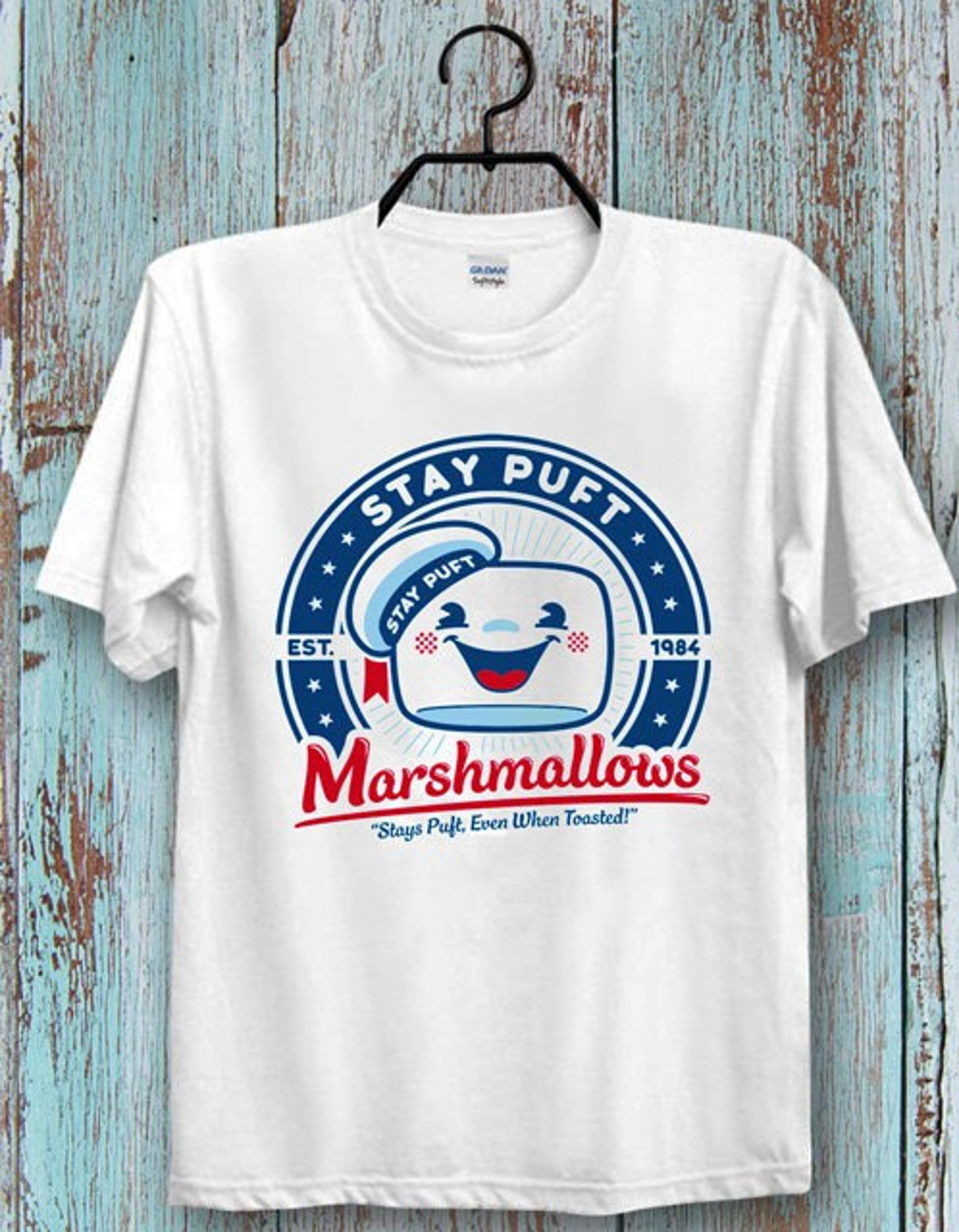Stay Puft Ghostbusters Marshmallows 80's Movie Film T Shirt Cool Ideal