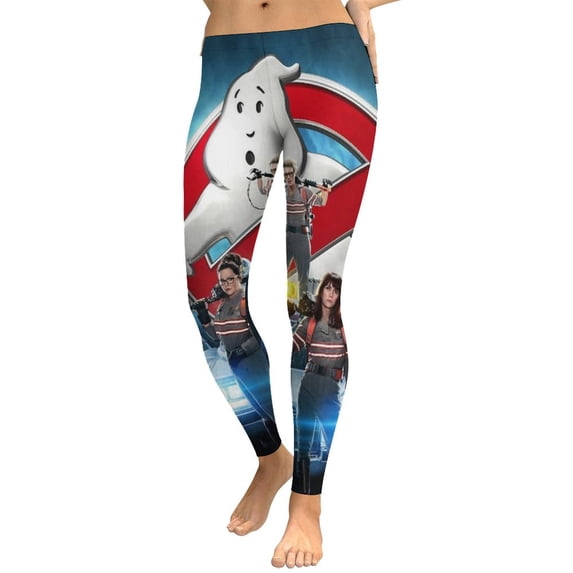 Stay-Puft Ghostbusters Yoga Pants Women High Waisted Tummy Control Non See-Through Elastic Running Workout Yoga Leggings Pants