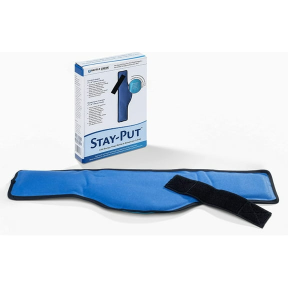 Stay-Put Cold Therapy Wrap Cervical (4 x 21) Reusable Ice Packs with Straps, #463
