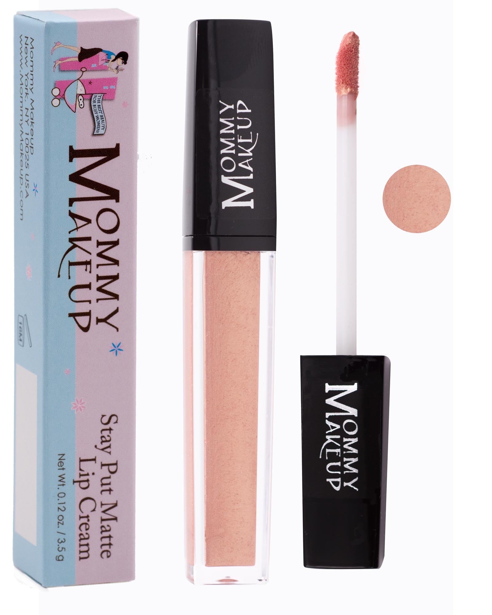 Stay Put Matte Lip Cream - Kiss Proof, Transfer Proof, Longwear Lipstick by Mommy Makeup (Angelica)