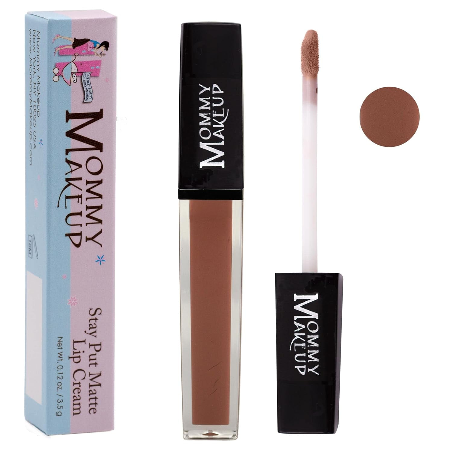 Stay Put Matte Lip Cream - Kiss Proof, Transfer Proof, Long Lasting Lipstick by Mommy Makeup (Audrey)