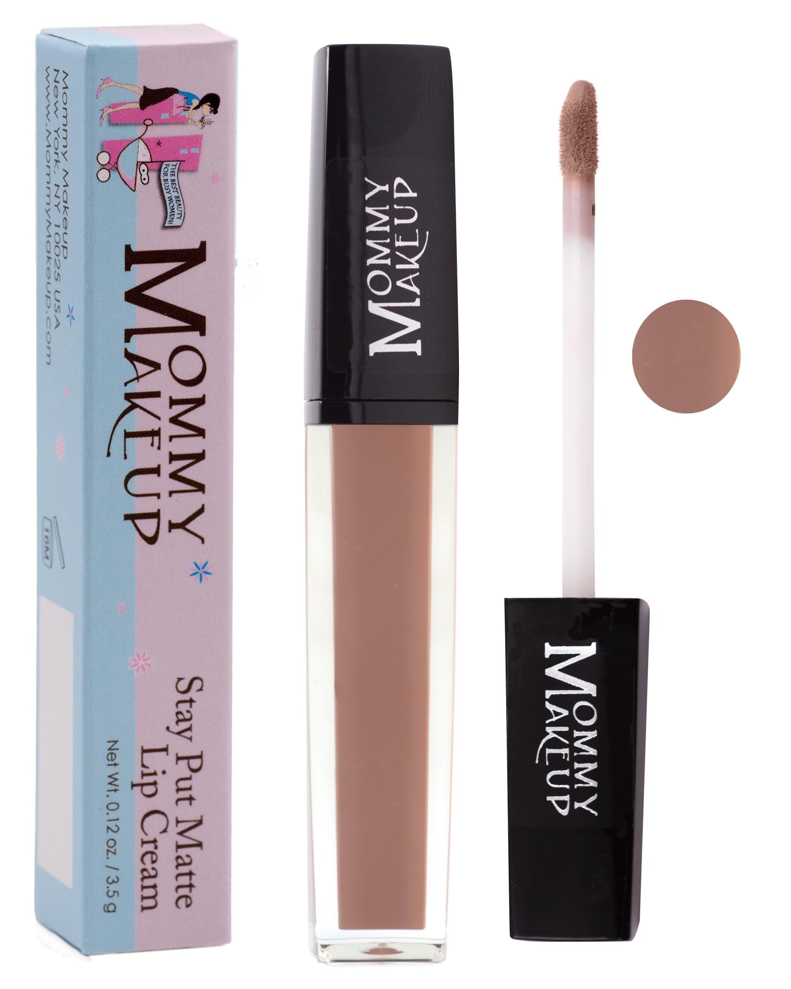 Stay Put Matte Lip Cream - Kiss Proof, Transfer Proof, Longwear Lipstick by Mommy Makeup (Bridget)