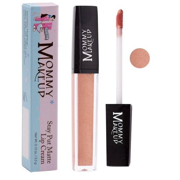 Stay Put Matte Lip Cream - Kiss Proof, Transfer Proof, Long Lasting Lipstick by Mommy Makeup (Farrah)