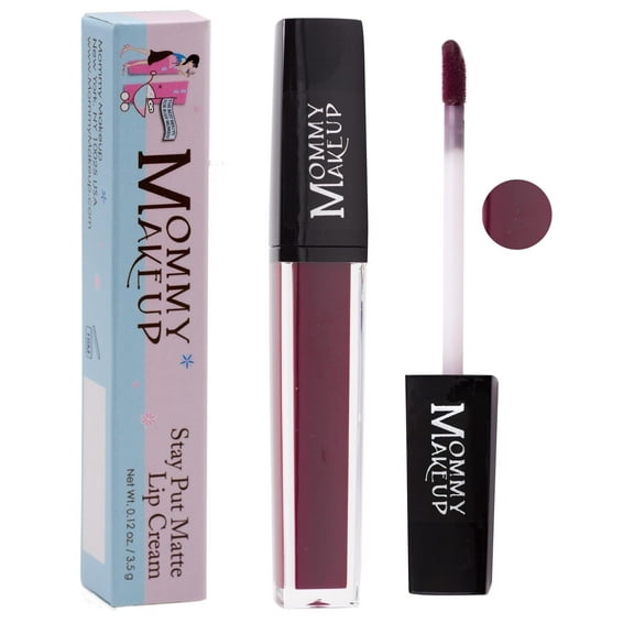 Stay Put Matte Lip Cream - Kiss Proof, Transfer Proof, Longwear Lipstick by Mommy Makeup (Madonna)