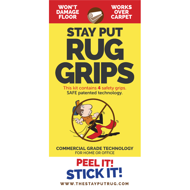 Stay Put RUG GRIPS, 4PACK Rug Gripper, keeps YOUR rugs in place