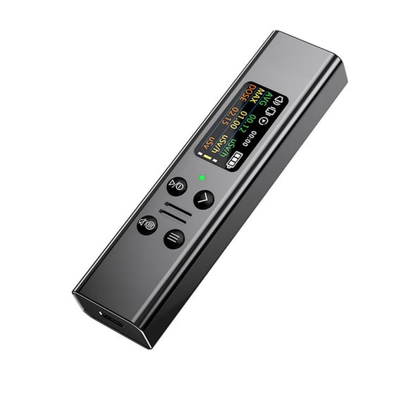 Stay Safe Anywhere: Portable Handheld Radiation Dosimeter and Geiger Counter - dark gray