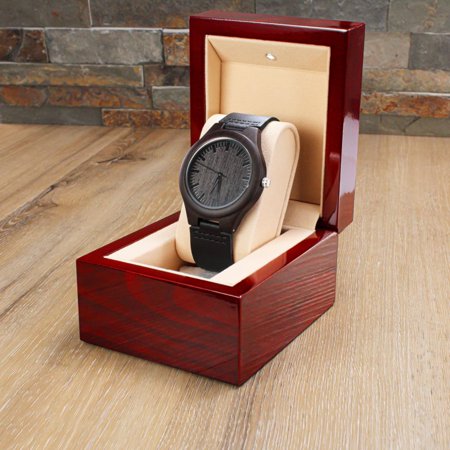 Stay Safe, I Need You Here With Me, Gift for FireFighter Dad, Father's Day Gift Engraved Wooden Watch