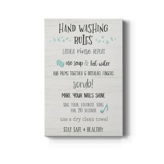 Stay Safe Rules Premium Gallery Wrapped Canvas - Ready to Hang - 8 x 12