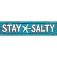 thumbnail image 1 of Stay Salty Metal Tin Signs Summer Beach Decorations for Home Starfish Decor Beach Theme House Room Bedroom Bathroom Decor Sign for Classroom 4x16 In, 1 of 5