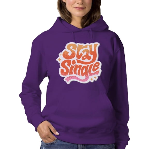 Stay Single Hoodie Women -Smartprints Designs, Female 3X-Large
