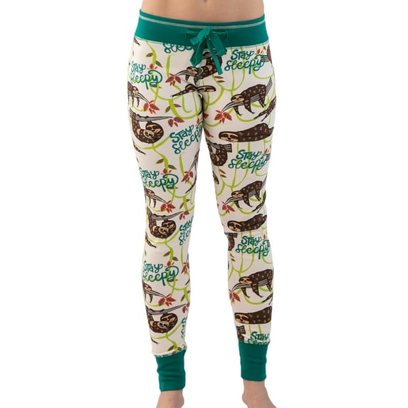 Stay Sleepy Sloth LazyOne Women's Leggings and Tees, Pajama Separates, Cozy Loungewear for Women, Lazy, Animal (X-Small)