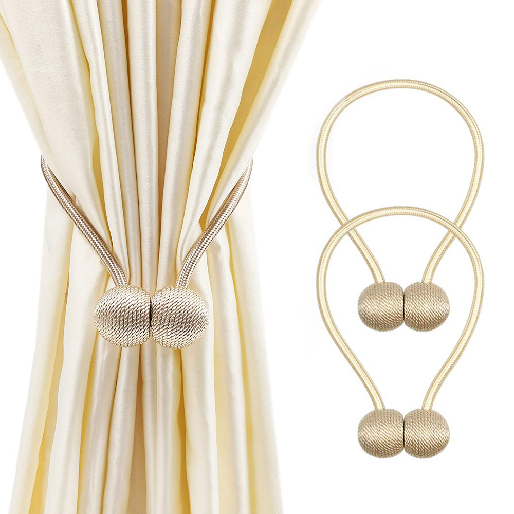 Stay Smart Way Polyester Curtain Holdbacks, Beige