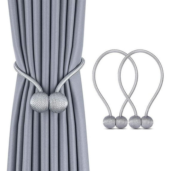 Stay Smart Way Polyester Curtain Holdbacks, Gray