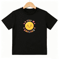 thumbnail image 1 of Stay Smiling Happy Face Girls Graphic Tee Cute Positive Everyday 100% Cotton Kids Short Sleeve T-Shirt 4-13Y, 1 of 5