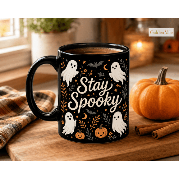 Stay Spooky Mug Halloween Ghost Coffee Cup for Cozy Fall Gifts