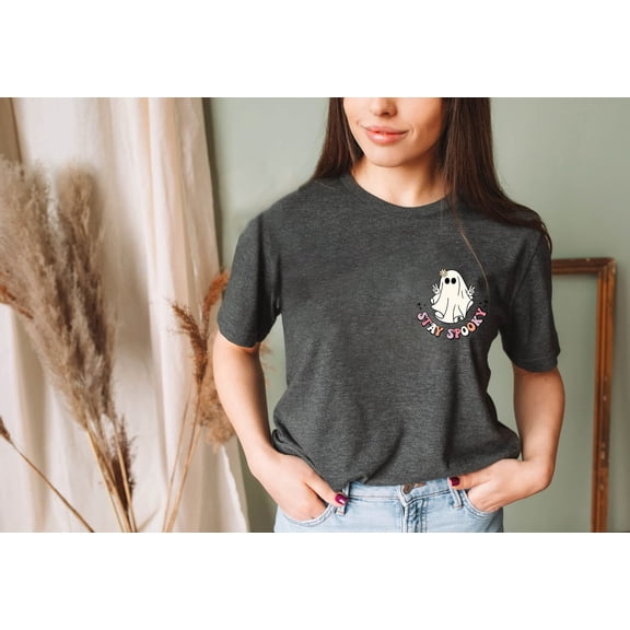 Stay Spooky t-shirt, Minimal Halloween t-shirt, Ghost Graphic t-shirt, Halloween t-shirt,
