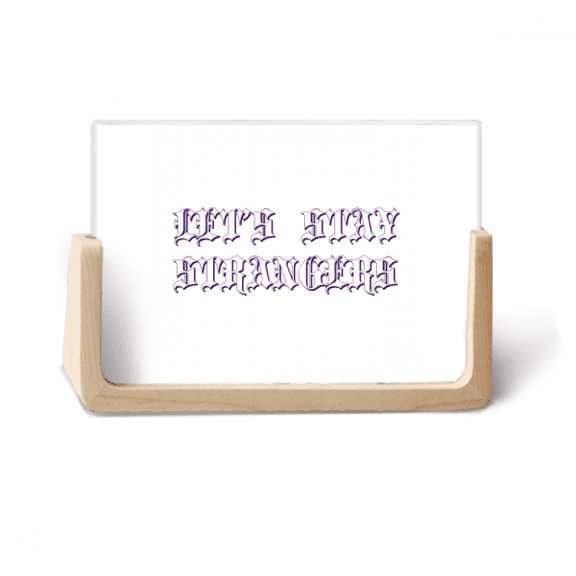 Stay Strange Invitation Art Deco Fashion Photo Wooden Photo Frame Tabletop Display