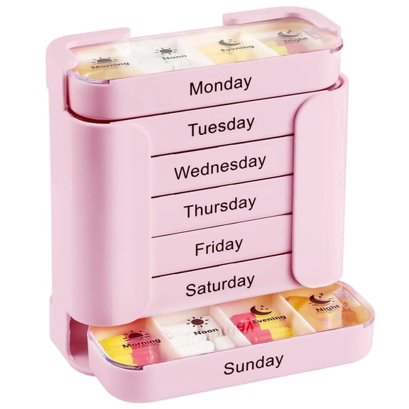 Stay On Track 7 Day Dication Organizer Weekly P Ill Organizer 7 Stackable Compartments Four A Day Morning Noon Evening And Bedtime Pantry Containers with Lids Airtight Canisters with Airtight Lids