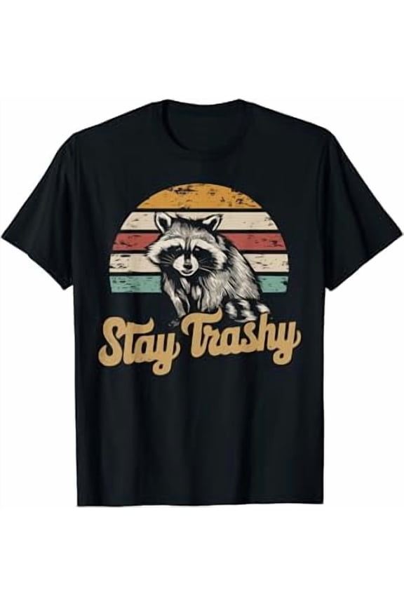Stay Trashy Funny Opossum Raccoon Internet Memes Funny Meme T-Shirt