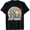 thumbnail image 1 of Stay Trashy Raccoon Possum Funny Rock On Street Cat Animal Unisex T-Shirt ,up to size 5XL, 1 of 2
