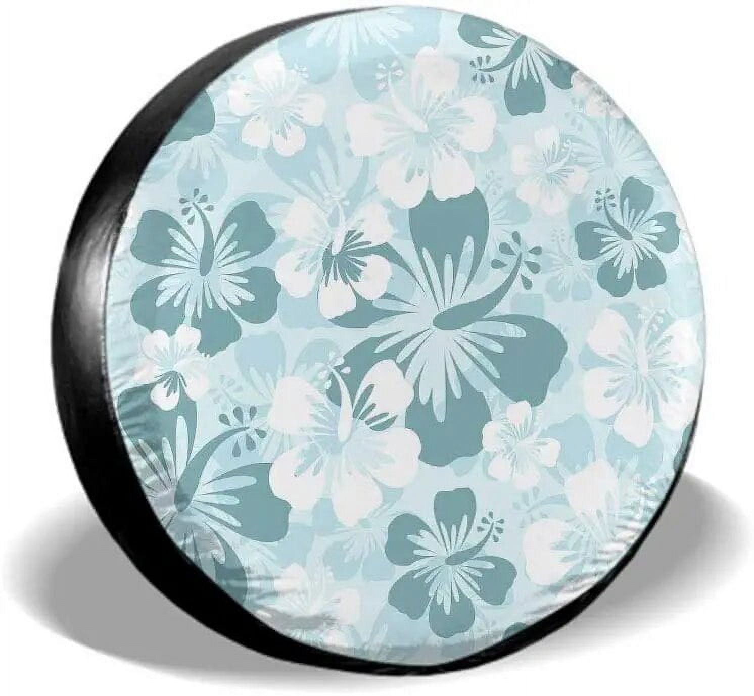 Stay Trippy Little Hippie Floral Peace Sign Spare Tire Cover For Car