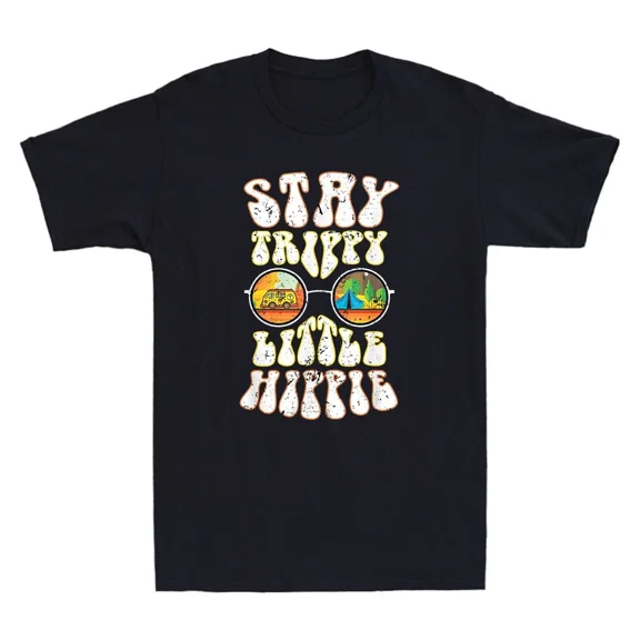 Stay Trippy Little Hippie Funny Hippy Quote Vintage Graphic Unisex T-Shirt