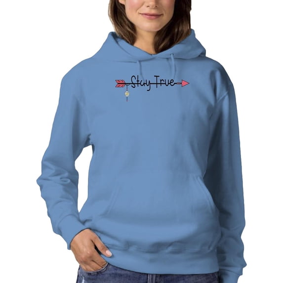 Stay True Arrow And Daisy Hoodie Women -Image by Shutterstock, Female Medium