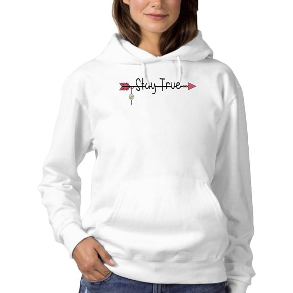 Stay True Arrow And Daisy Hoodie Women -Image by Shutterstock, Female XX-Large