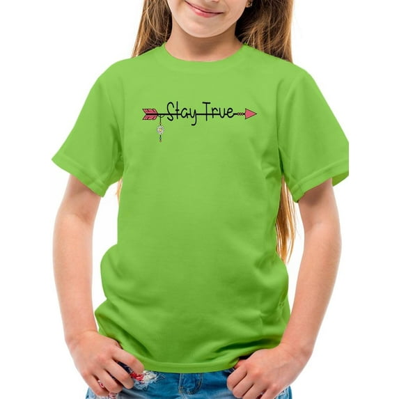 Stay True Arrow And Daisy T-Shirt Juniors -Image by Shutterstock, Large