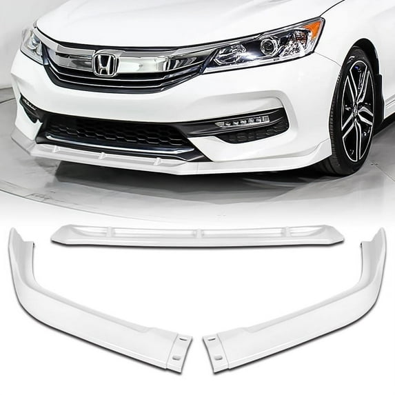 Stay Tuned Performance 2-PU-410-PWH, Front Bumper Spoiler Lip for 2016-2017 Honda Accord, White