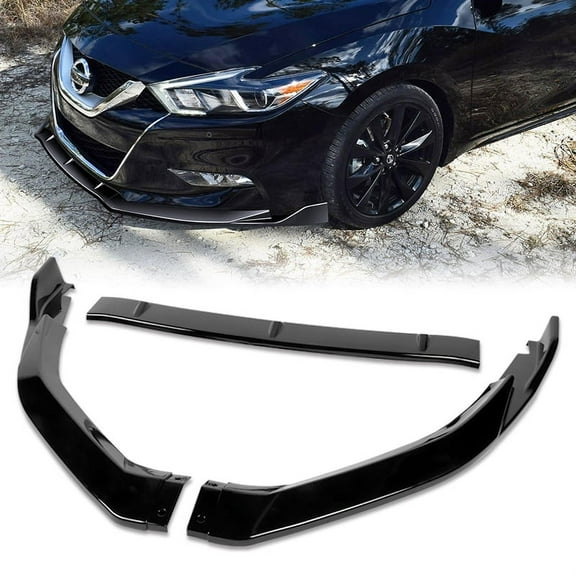 Stay Tuned Performance For 2016-2018 Nissan Maxima GT-Style Painted Black Front Bumper Body Spoiler Lip