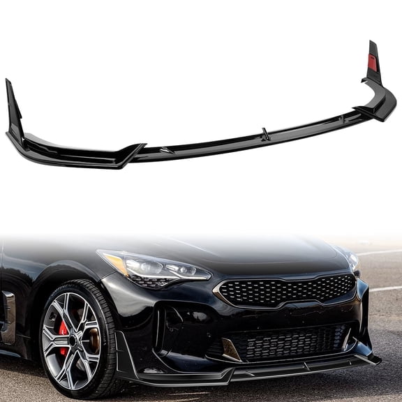 Stay Tuned Performance 2018-2023 Kia Stinger GT-Line Painted BLK Front Bumper Lip Spoiler Splitter STP-Style