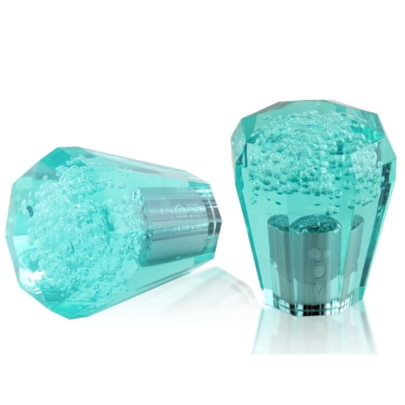 Stay Tuned Performance 60mm Manual Transmission Teal Octagon Diamond Crystal Bubble Drift Shift Knob