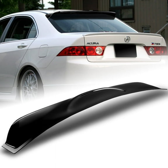 Stay Tuned Performance Black ABS Plastic Rear Sun Rain Window Roof Visor Spoiler Wing for Acura 2004 - 2008 TSX