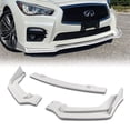 thumbnail image 1 of Stay Tuned Performance For 14-17 Infiniti Q50 Sport Painted White Front Bumper Body Spoiler Lip 3PCS, 1 of 6