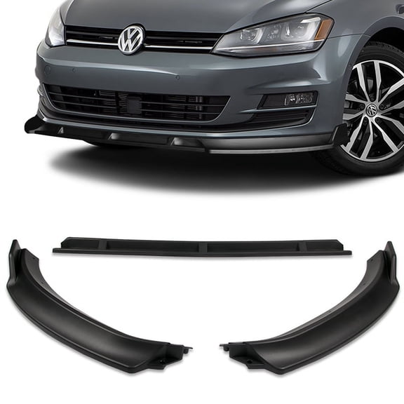 Stay Tuned Performance For 14-17 Volkswagen VW Golf MK7 Matt Black Front Bumper Spoiler Splitter Lip