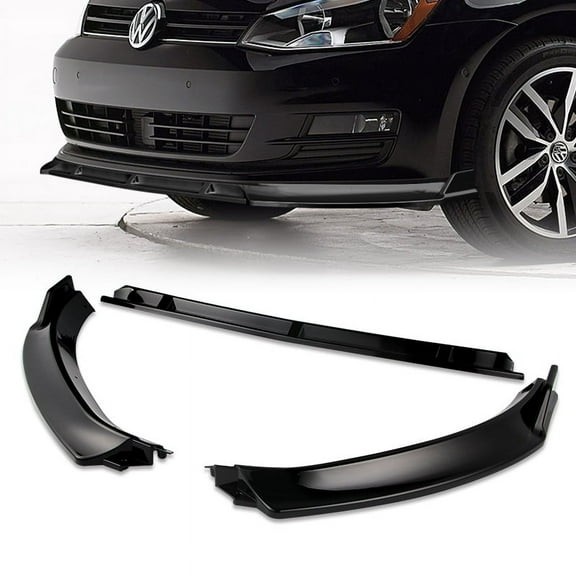 Stay Tuned Performance For 14-17 Volkswagen VW Golf MK7 Painted Black Front Bumper Splitter Spoiler Lip