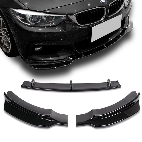 Stay Tuned Performance For 14-20 BMW F32 F33 F36 4-Series B-Style M-Sport Painted BLK Front Bumper Lip