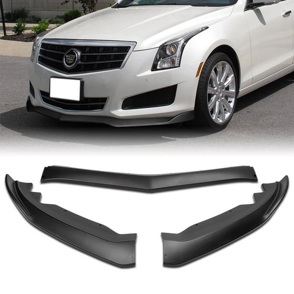 Stay Tuned Performance For 15-18 Cadillac ATS Matt Black Front Bumper Body Kit Splitter Spoiler Lip