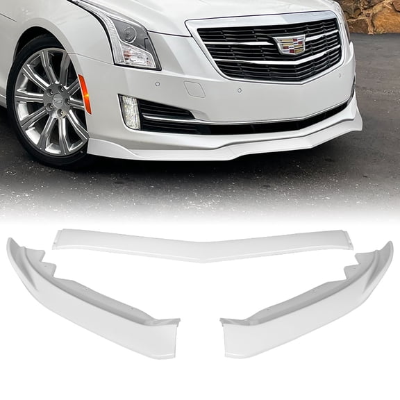 Stay Tuned Performance For 15-18 Cadillac ATS Painted White Front Bumper Body Kit Splitter Spoiler Lip
