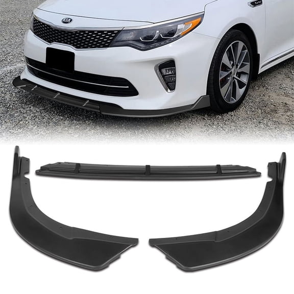 Stay Tuned Performance For 16-18 Kia Optima SX SXL STP-Style Black Front Bumper Splitter Spoiler Lip
